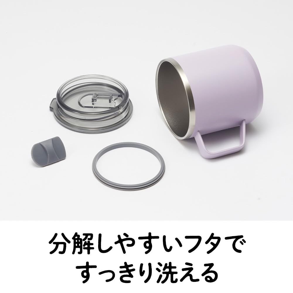 Doshisha's "Nigoro" Mug, 300ml, Vacuum Insulated, Keeps Hot or Cold, with Lid, Stainless Steel, Mint, COMFY