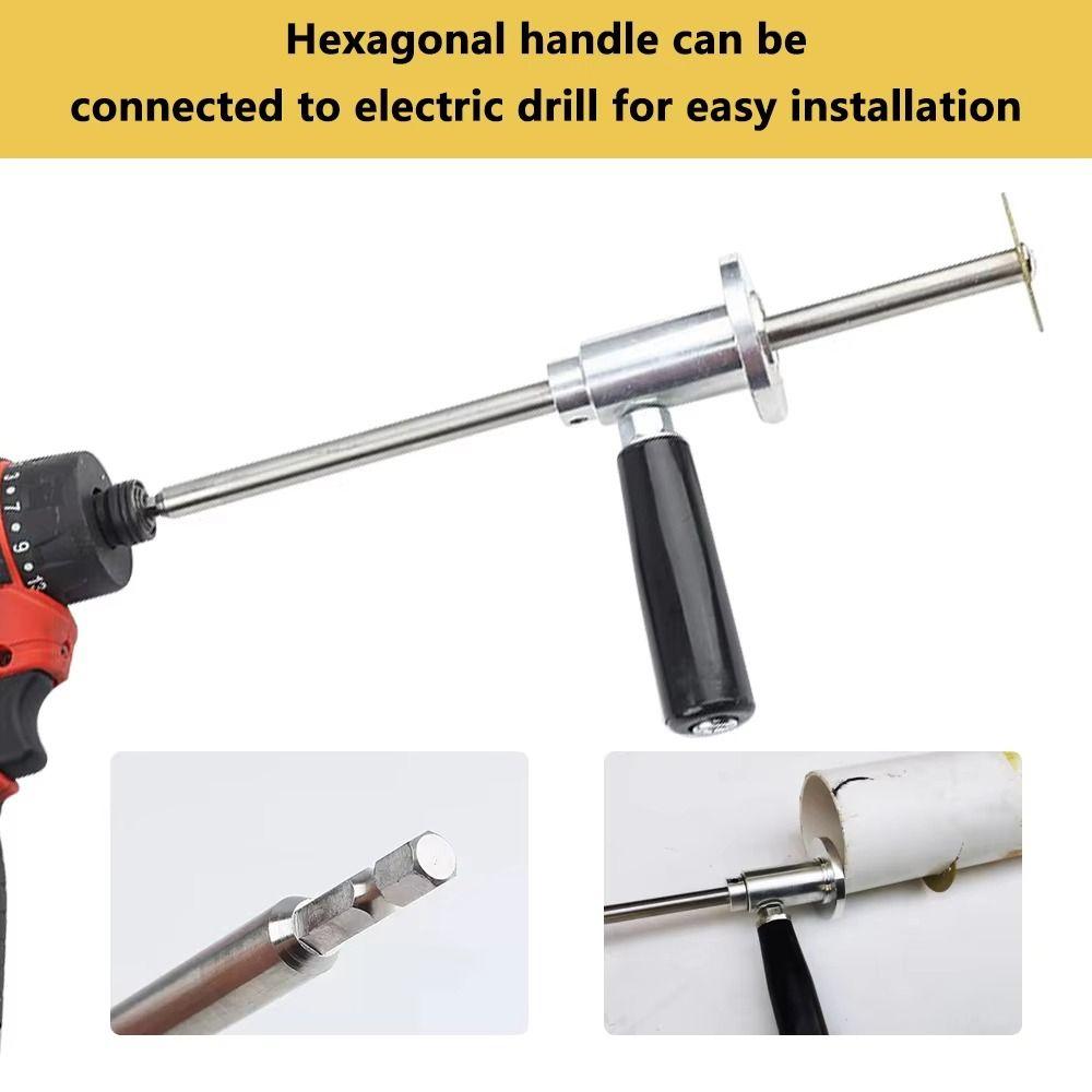 Diamond Grit Cutting Wheel PVC Pipe Cutter Ergonomic Handle Adjustable Cutting Depth Inside PVC Pipe Cutter Five Blades