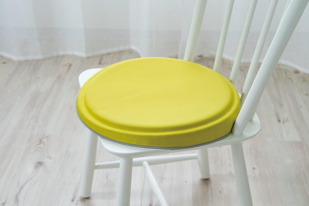 EXGEL Kaji Cushion Maru Punifit Lemon Gel Cushion Made in Japan Chair Dining Sofa Cushion Zabuton Work from Home / PUN22-LE