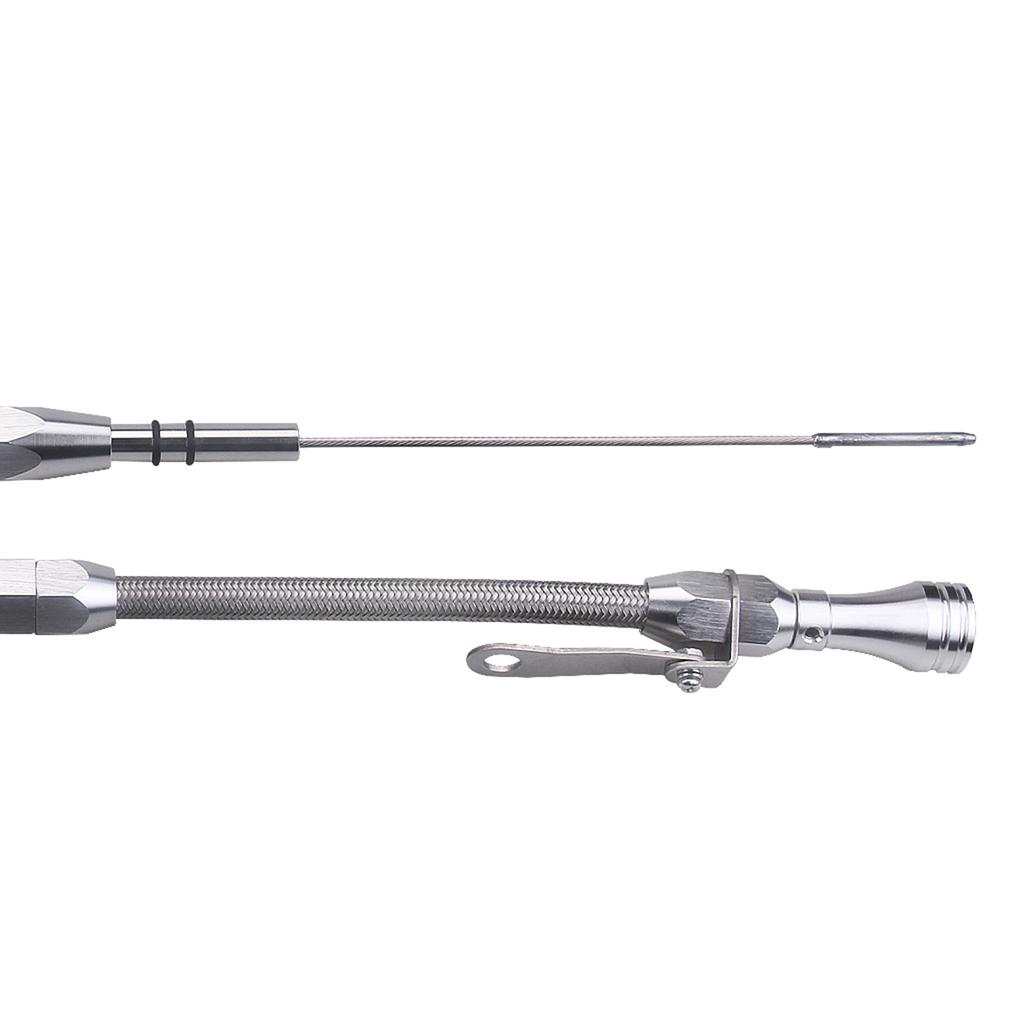 SBC Nerezový opletený flexibilní měrka motorového oleje pro firewall Včasná náhrada pro Chevy SB 265 283 327 před 79