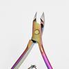 Iridescent Stainless Steel Cuticle Pusher & Scissors Set – 2 Pieces, Sharp Double-Pronged Nail Art Tools.