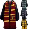 Thick Warm Tassel Scarf with Large Hogwarts House Logo: Slytherin, Ravenclaw, Gryffindor