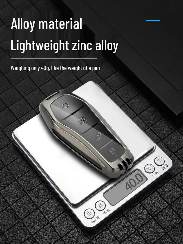 BYD Han Key Case for DMI 2022 Model - Men's EV Qianshan Cui Genesis Edition Key Shell with Buckle