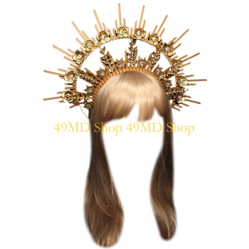 49MD DIY Headband Vintage Hairband Gorgeous Baroque Tiaras Headpiece
