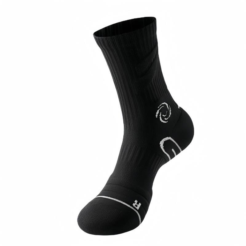 

Мужские носки из чистого хлопка с дезодорантом, впитывающие пот, для молодежи, студентов, баскетбола, бега, специальные спортивные носки-трубы 1 pair чёрный