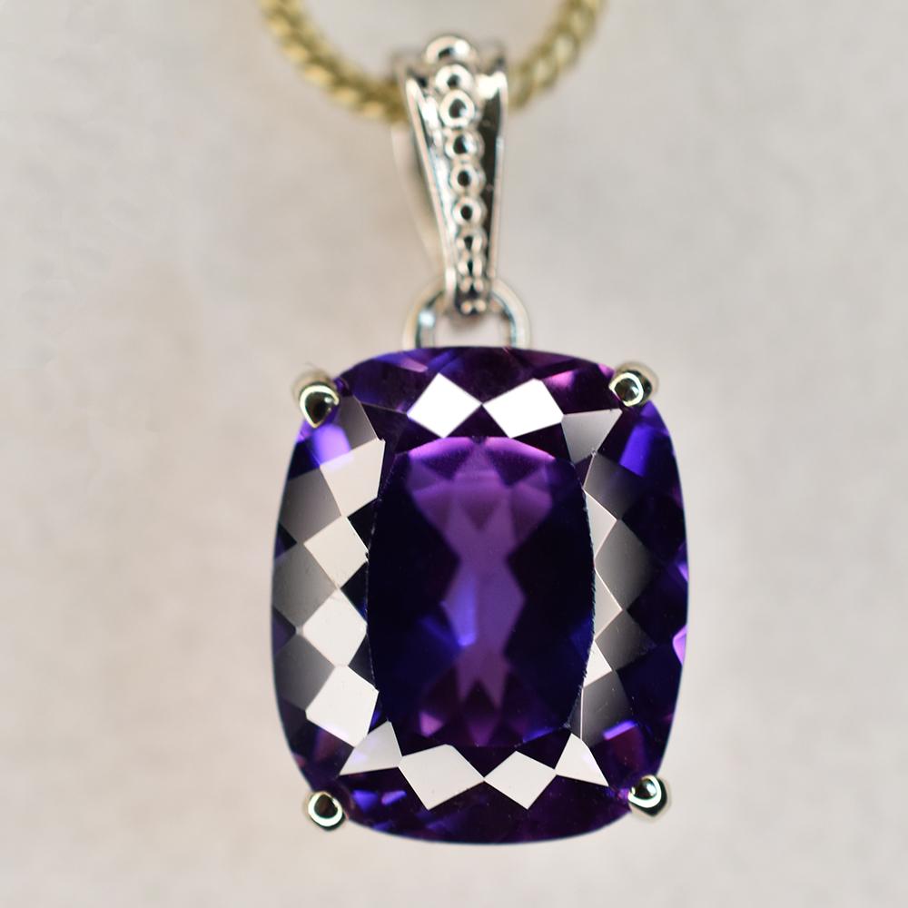 

A+ Срібло 925 проби Натуральний кушон підвіска Фіолетовий танзаніт 26 карат СЕРТИФІКОВАНИЙ my.pd-12-k
