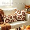 Zipper Closure Throw Pillow Covers Embroidered Pumpkin Fall Pillow Covers  Autumn Decor