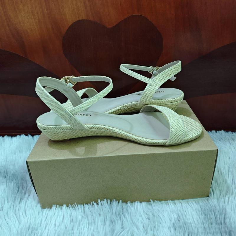Women's Wedge Sandals Gold Silver Low Heels Open Toe Comfort Strappy Dress Ankle Strap Casual Walking Summer Party Wedding Shoes