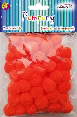 Pompoms 60 Pcs. ORANGE 2 | POM-407