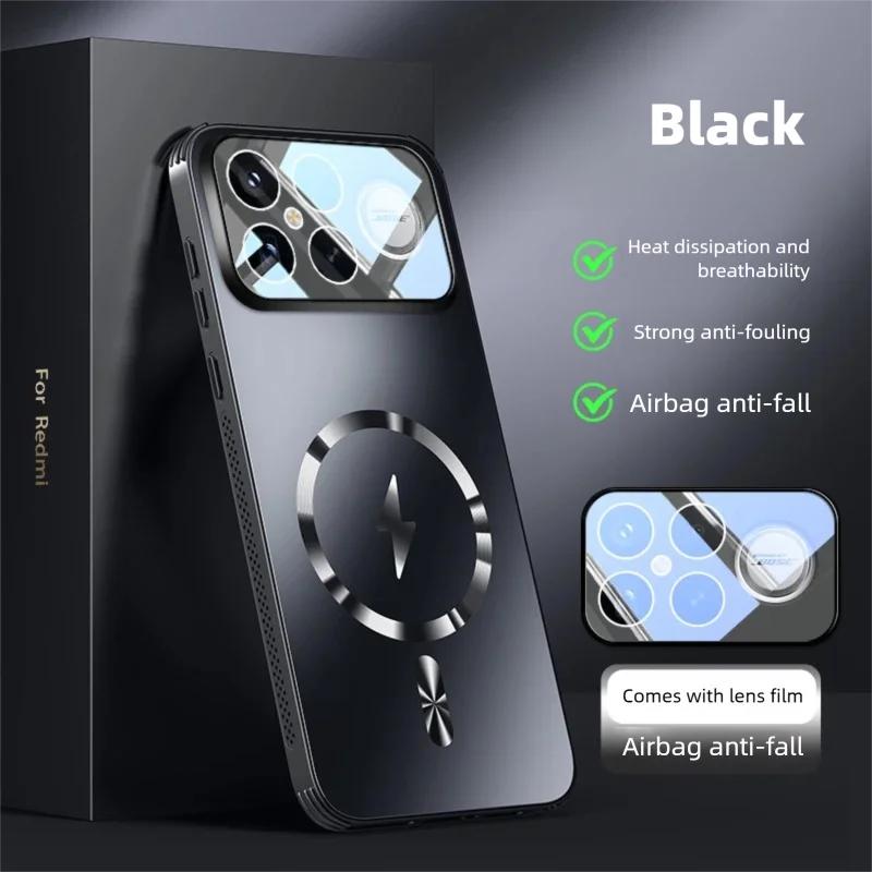 Magnetic Case for POCO F8 F7 F6 Pro F8 F7 Ultra Cover Heat Dissipation Hole Bumper Lens Film Cover for Magsafe Shell Fundas