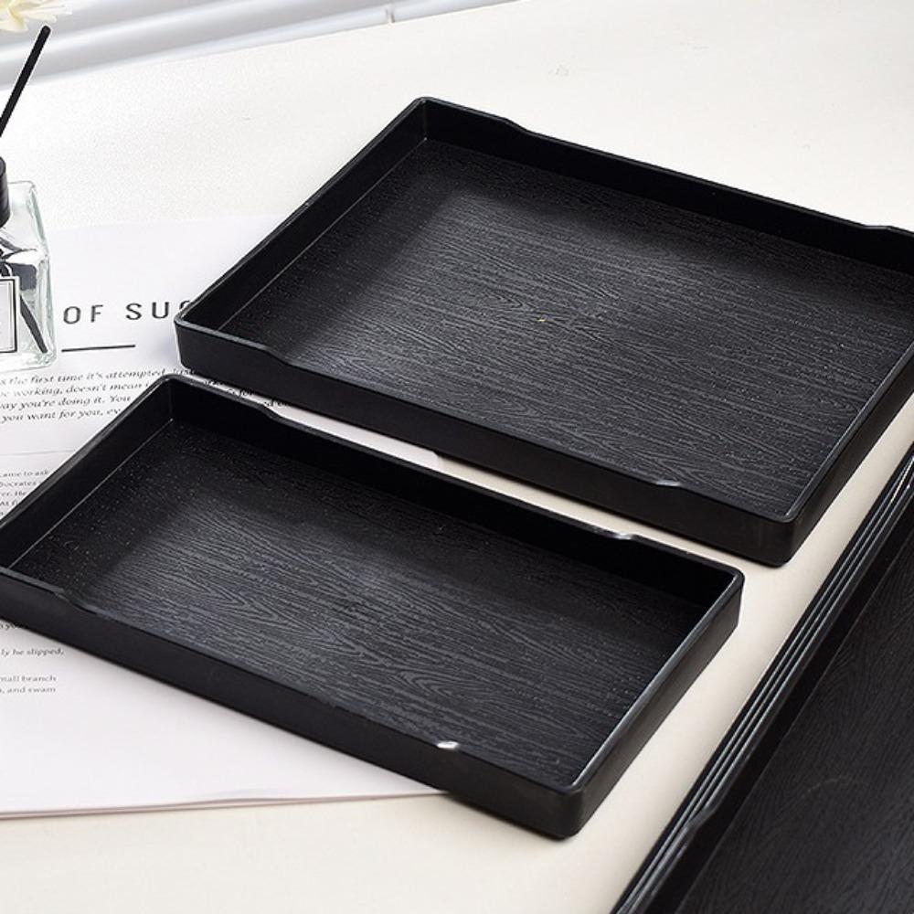 Plastic Large Plastic Tray Black White Bed Table Tray New Decorative Tray  Kitchen