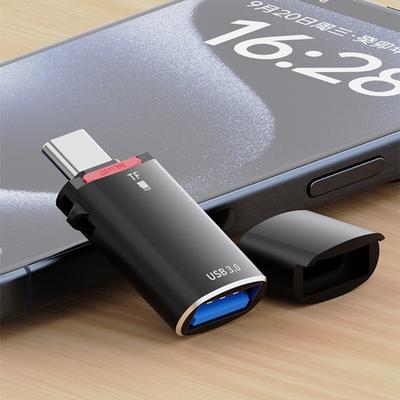 Aluminum Alloy USB3.0 Female To Type C Male OTG Converters For TF Cards And USB3.0 Data Transfer Home Travel Use