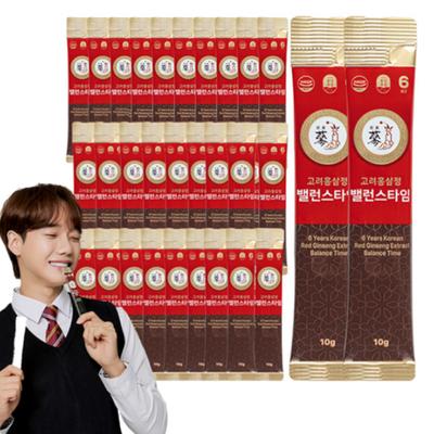 Pungnyeonbogam 6-YearOld Korean Red Ginseng Extract Balance Time, 10g (6 Options)