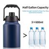 New 304 Stainless Steel Vacuum Flask, Camping Ice Bucket, Outdoor Portable Sports Water Bottle, Handheld Thermos Pot, 2L