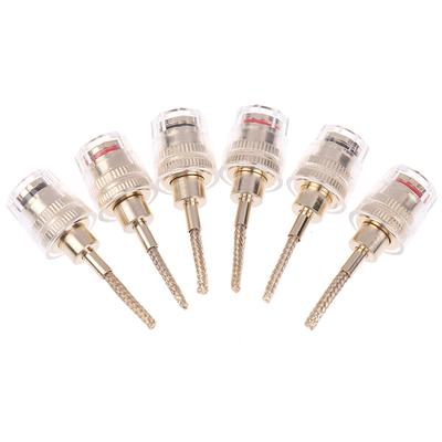 2/4Pcs 4Mm Banana Female To 2Mm Pin Connector Hifi Cable Adapter Plug Braided Copper Wire Socket