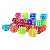 100Pcs 14mm Six Sided Dices Acrylics Dices Colored Game Dices Board Game Dices for Classroom and Party Game Supply