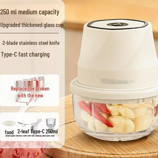 Rechargeable Electric Mini Garlic Press & Chopper