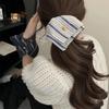 Retro Striped Square Scarf Hair Band Large Intestine Hair Band Female Niche Design Sense Square Headrope Temperament Hair