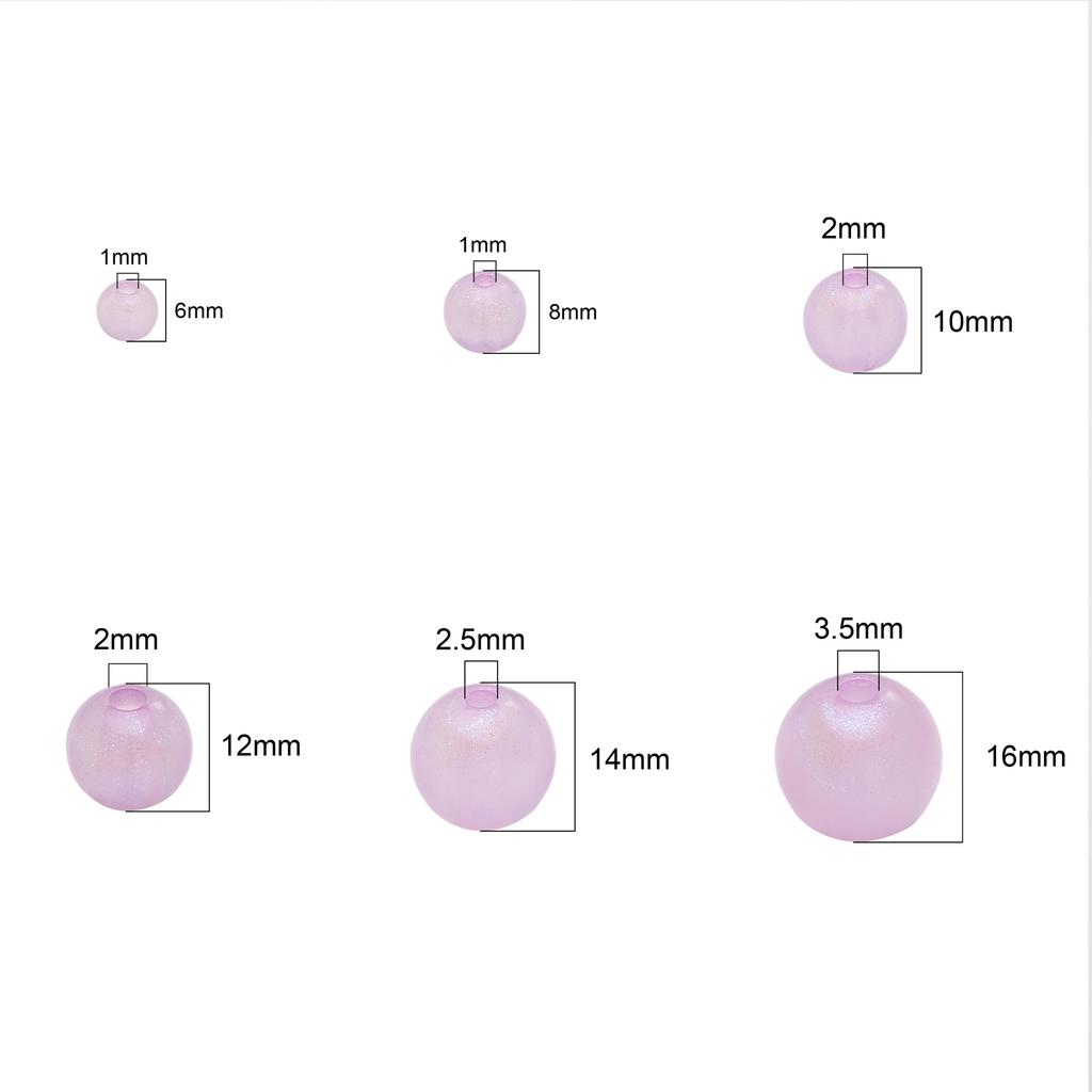 6-16mm 10 STÜCKE/Mehr Acrylperlen Meerjungfrau Runde Perlen für Halskette Armband DIY Schmuckherstellung