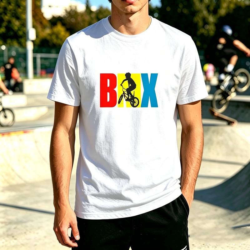 Trendy BMX Graphic TShirts for Teen Boys Comfortable Crewneck Short Sleeve Tees Casual Summer Tops Streetwear Fashion
