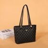 Diamond Pattern Large Capacity Minimalist Women's Tote Bag - Urban Casual Shoulder Bag