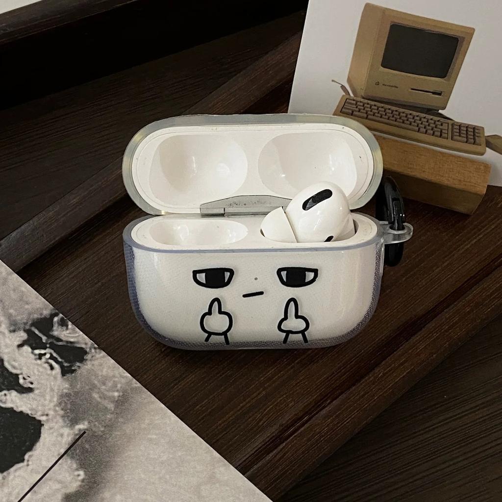 Applicable Airpodspro1 Apple earphone case spoof expression earphone case 1/1/1/pro soft case transparent