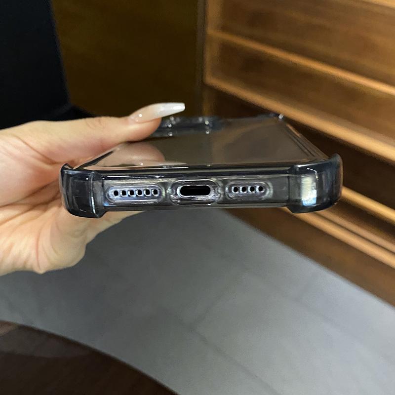 Shockproof Transparent Soft Phone Case For iPhone 16 Pro 15 14 Plus 13 12 11 Candy Color Camera Protection Silicone Bumper Cover