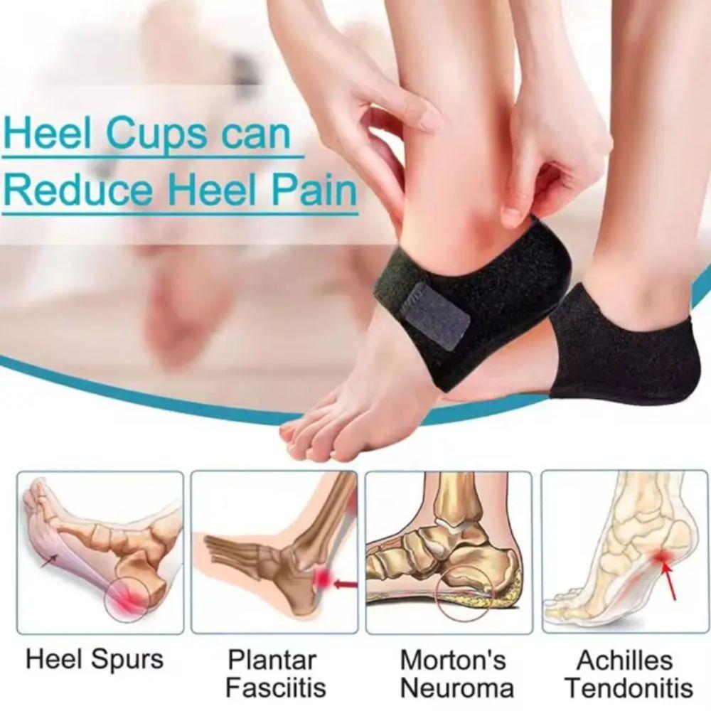 Adjustable Straps Silicone Heel Pads Shock Absorption Support Cushion Fasciitis Protector Gel Material Heel Socks