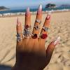 Dark Skull Ring Set Punk Spider Serpentine Ring Set Halloween