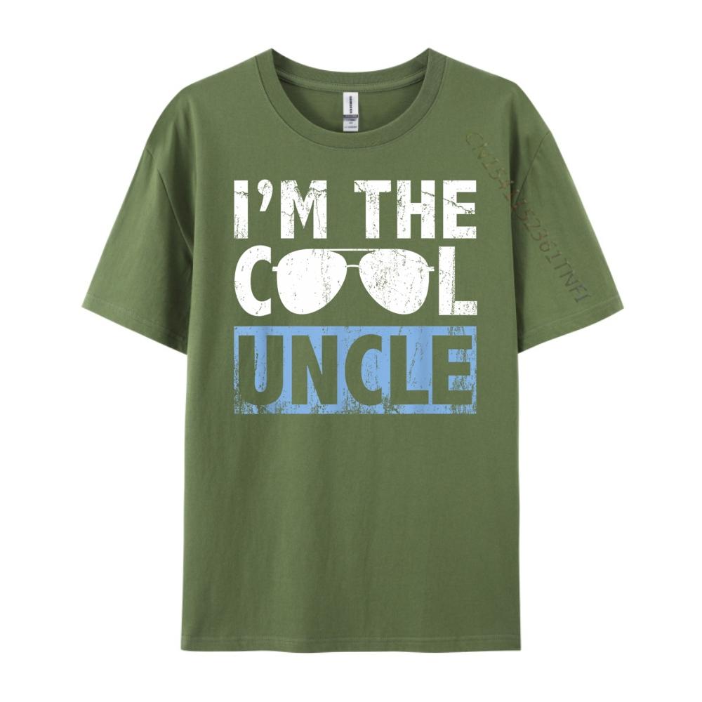 Im The Cool Uncle Shirt Gifts White T Shirt Men Streetwear
