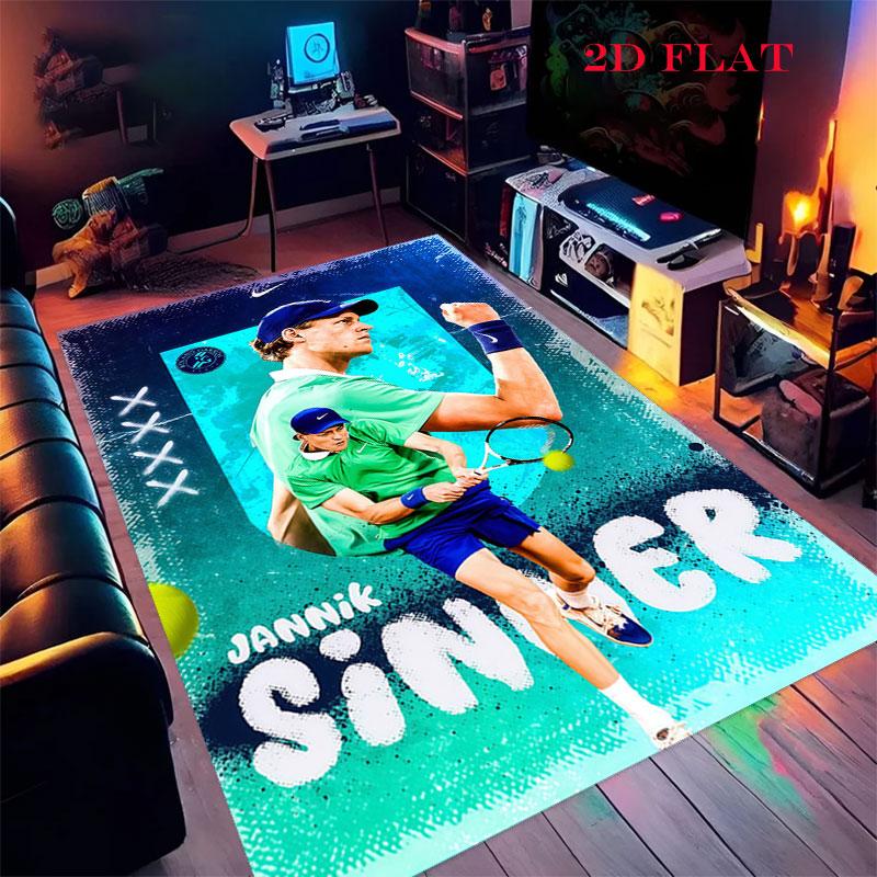 Jannik Sinner Rush Carpet Rug for Living Room Bedroom Home Sofa Decoration,Kids play Nonslip Floor Mat