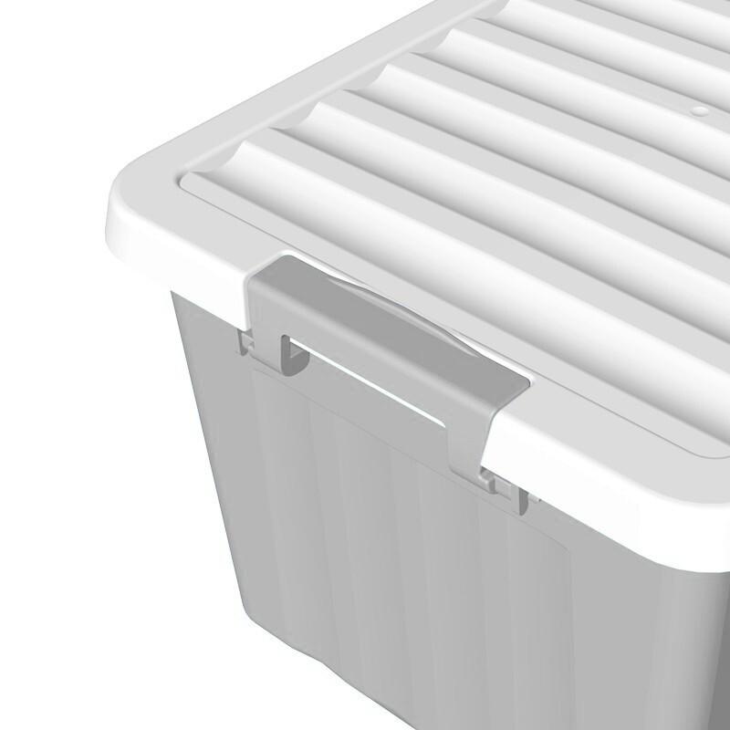 SPACEXPERT Plastic Storage Box, Clothes Organizer, Car Trunk Container, 16L Gray, 1 Piece, without Wheels