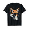 Fox Wearing Sunglasses Funny Lover T Shirt Vintage Washed Casual Slightly Soft Comfortable Stylish Fashion Homme Unisex Graphic