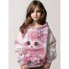 Girls Clothes Hoodies Cute Cat 3D Print Child Sweatshirt Autumn Cartoon Clothes for Children Girl Tops Fashion Children Clothes