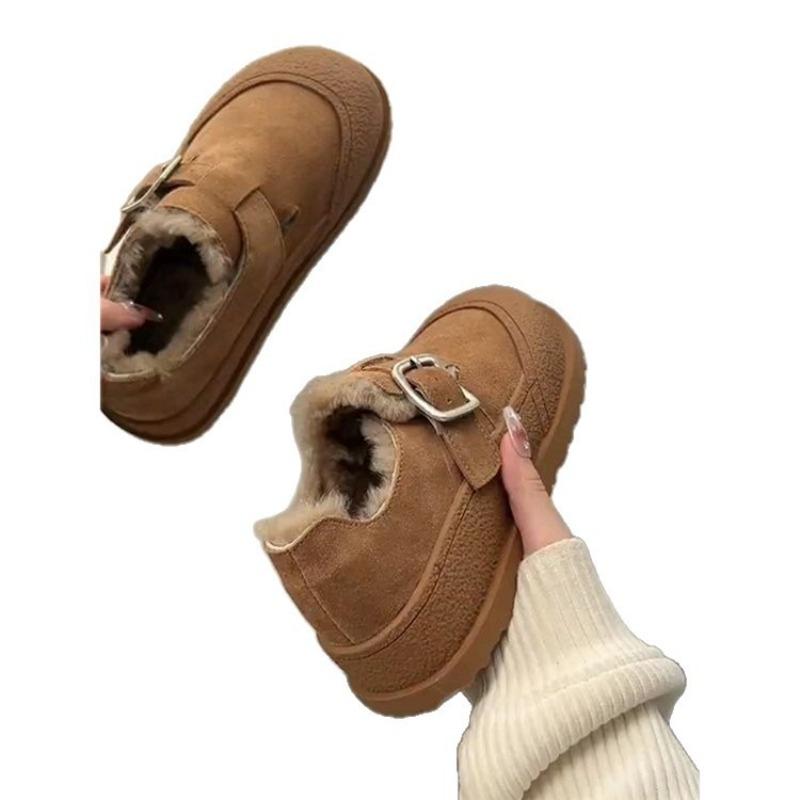 Thick-soled Women's Velvet Thickened Snow Boots New Winter Non-slip Women's Shoes Fluffy Shoes Casual Cotton Shoes