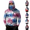 Camiseta Casual con Capucha de Manga Larga para Hombre con Protección Solar