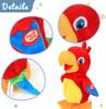 Hopearl Talking Parrot Repeated Said Running Electric Interactive Animated Toy Talking Plush Toy Birthday Party for Toddlers Birthday, 20 cm