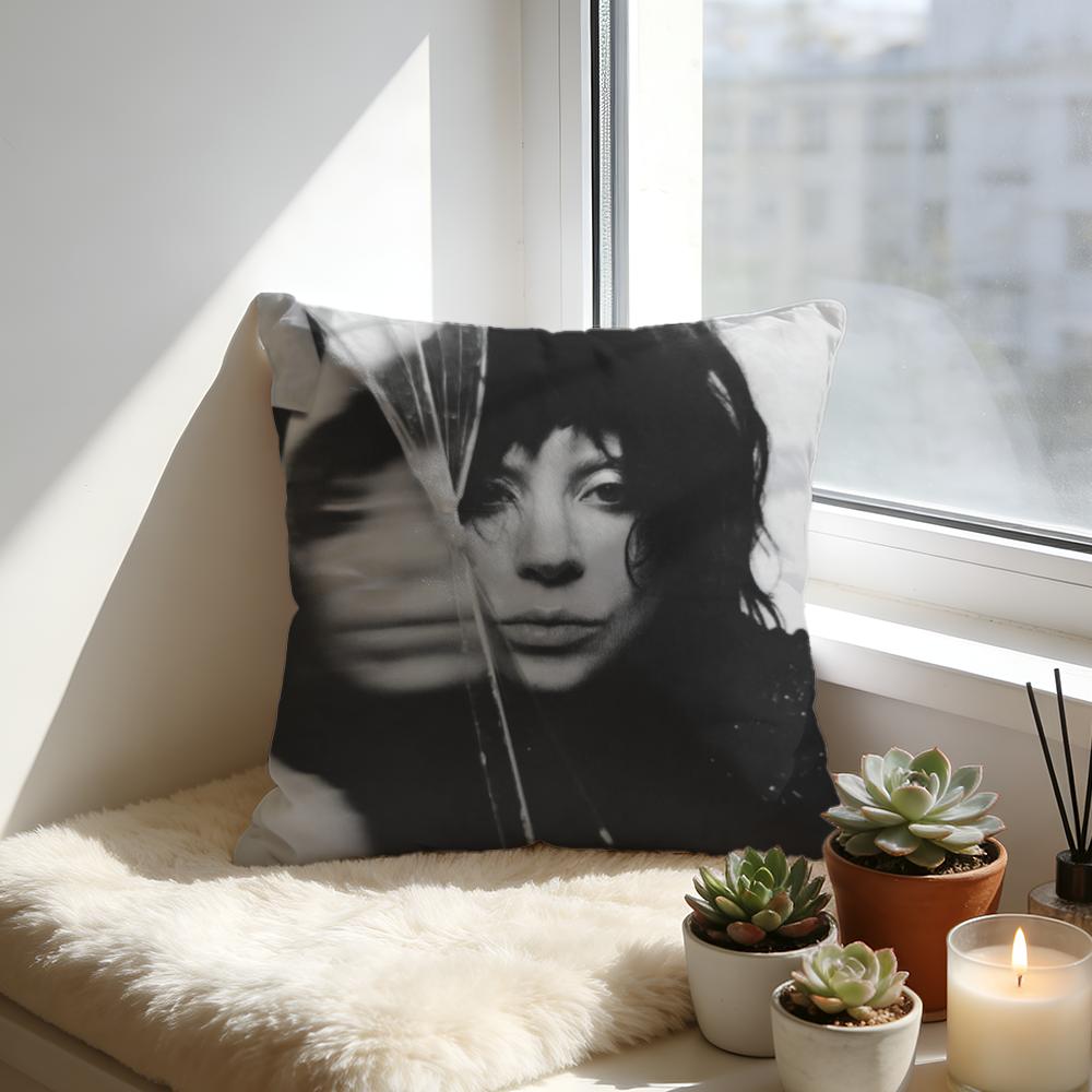 Lady Gaga Cushion Cover Cozy Velvet Throw PillowSoft Warm Cushion For Sofa Bed