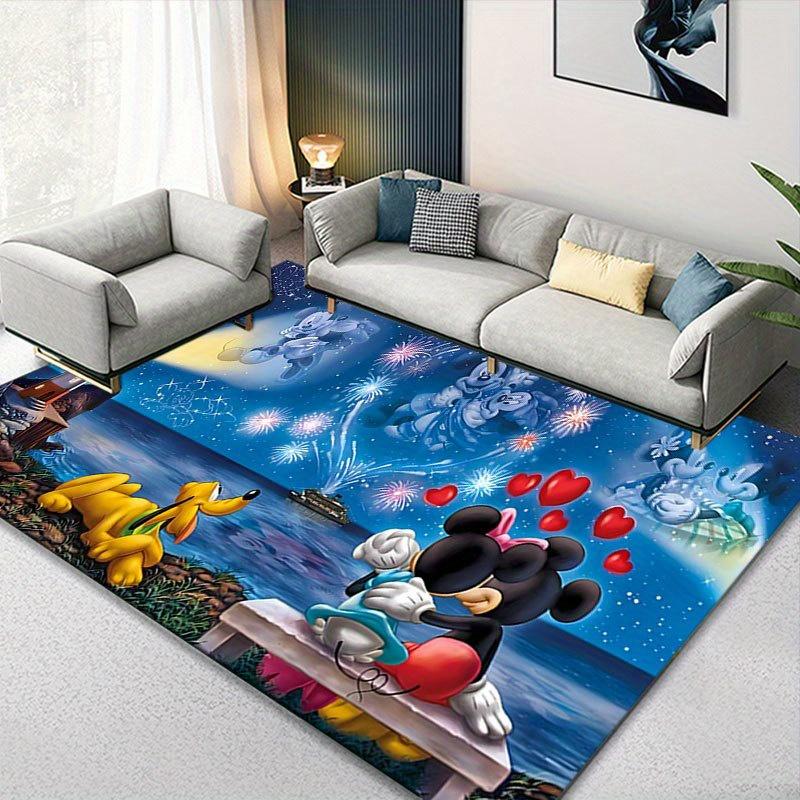 1pz Tappeto Disney Topolino e Minnie Tappeto Area Tappeto Antiscivolo Lavabile a Mano Tappetino per Pavimento Adatto per Soggiorno Camera da Letto Decorazioni per la Casa