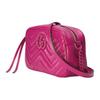 Gucci GG Marmont Letter Combination Chevron Leather Crossbody Shoulder Bag Small Women Bags Purple Red 447632-DAAAH-5518