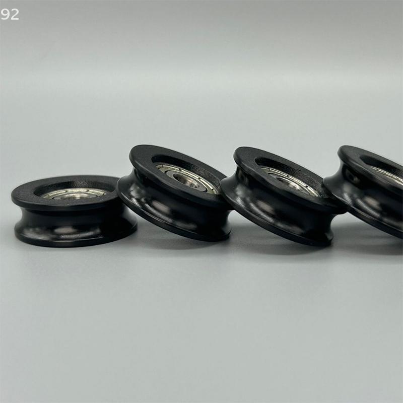 Ruedas de Polea Redonda de Nylon con Ranura en U y Rodamiento de Bolas, Usadas Para Puertas y Ventanas, Polea de Ducha, Puerta Corredera de Cajón Diámetro 23-43 mm