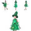 Cute Girls Christmas Tree Outfit For New Year Photos Celebrations