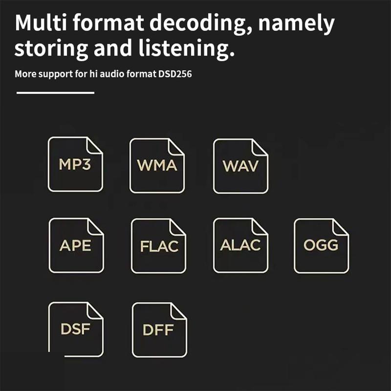High-quality HIFI Audio Player MP3 Bluetooth 5.0 Supports HD LDAC HD Transmission Music Walkman DSD256 Lossless Decoding