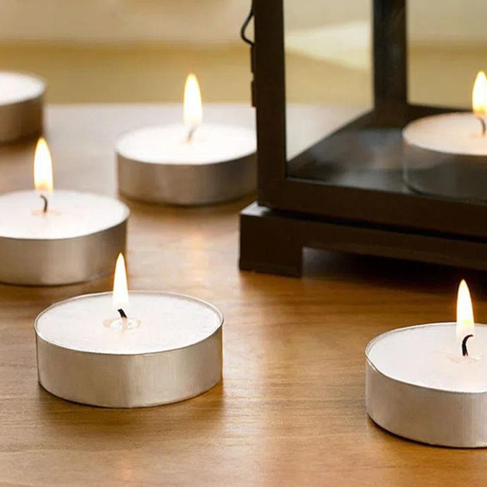 50 Pcs Pill Candles Scented Wax Romantic Smokeless Home Decor Round Mini Candles Party Accessories Household