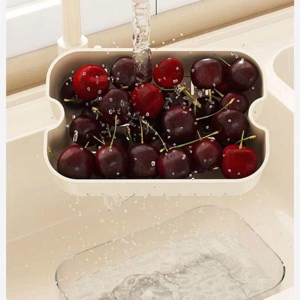 Record Time Vegetable Fruit Crisper Case Fresh-keeping Vegetable Washing Basin  Fridge