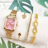 New Light Luxury Steel Belt Women'S Watch, Female Student Fashion Simple Square Quartz Watch