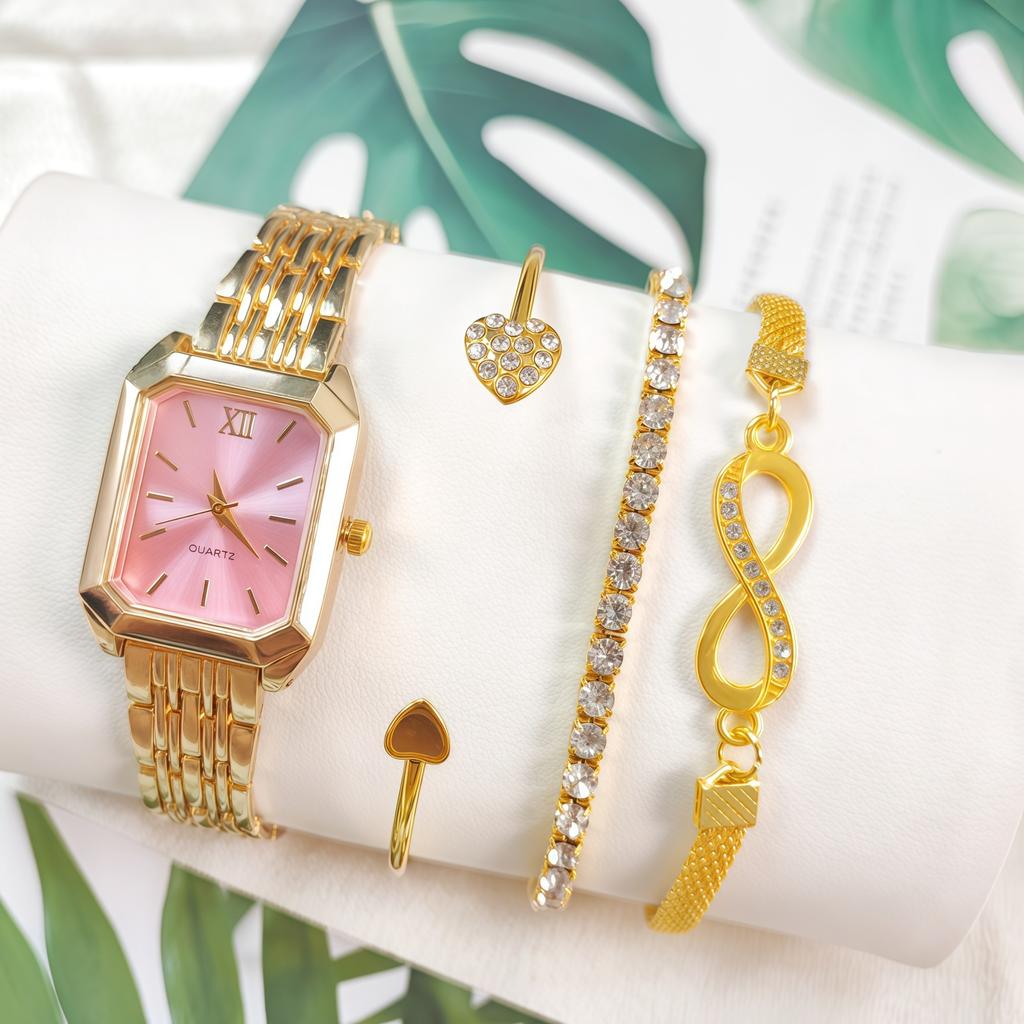 New Light Luxury Steel Belt Women'S Watch, Female Student Fashion Simple Square Quartz Watch