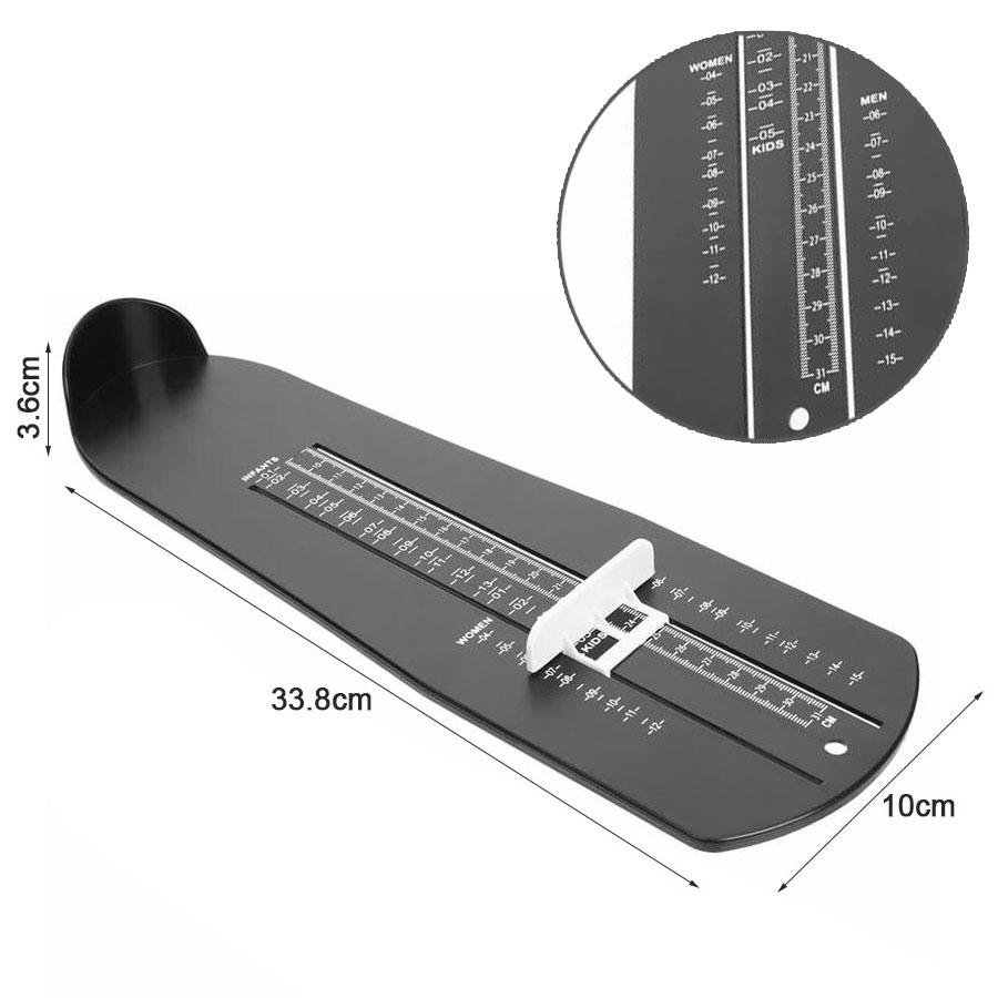 

1Pc Foot Measuring Device Family Shoe Feet Measure Ruler Sizer for All Sizes Infants Kids Men Women Adults US Standard Shoe Size чёрный