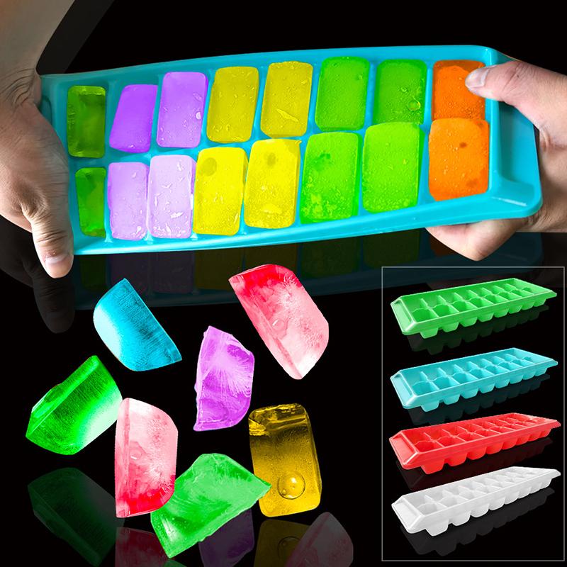 16 Gird 3D Ice Cube Maker Tray With Lid Plastic Ice Mold Diy Refrigerator Moulds Ice Cube Maker Household Kitchen Tools
