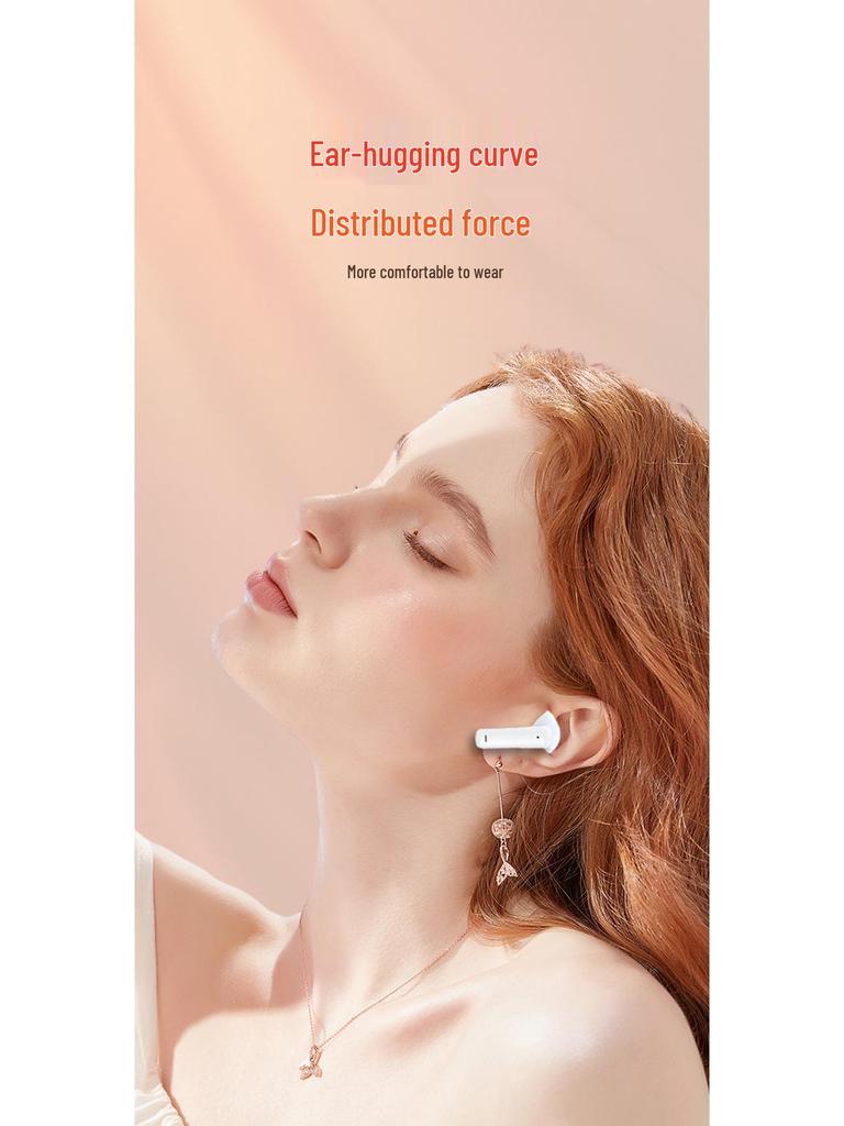 Portable Semi-In-Ear Noise-Canceling Bluetooth Headset with Stereo HD Calls for Sports
